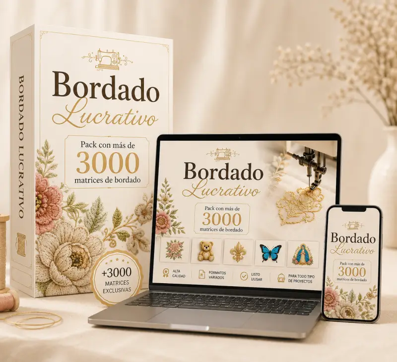 Pack Bordado Lucrativo Mockup